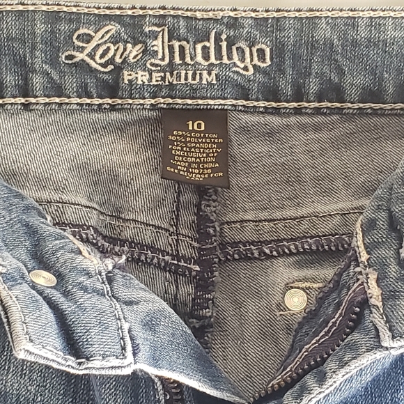 Love Indigo Premium Jeans Womens 10 Blue Denim Stretch . - Picture 7 of 12